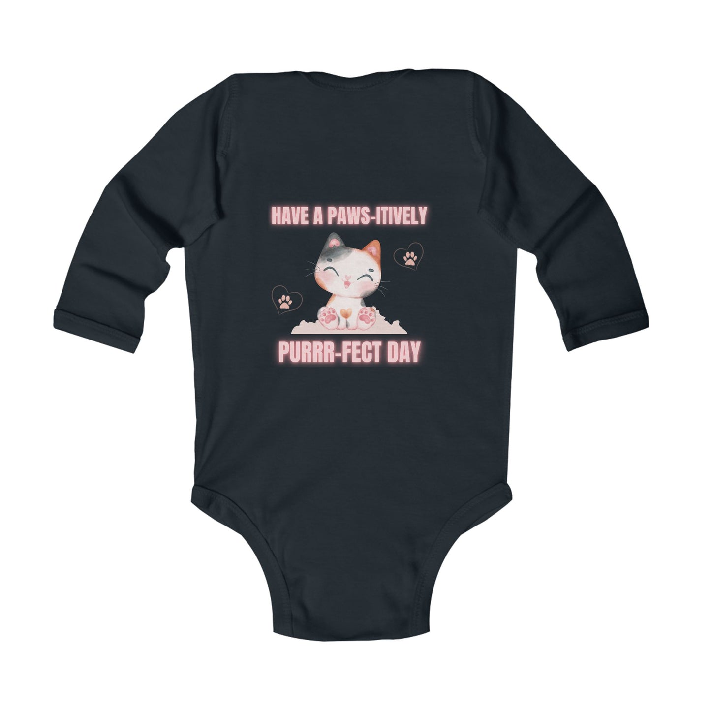 Paws-itively Purr-fect Infant Long Sleeve Bodysuit - Perfect Gift for New Parents