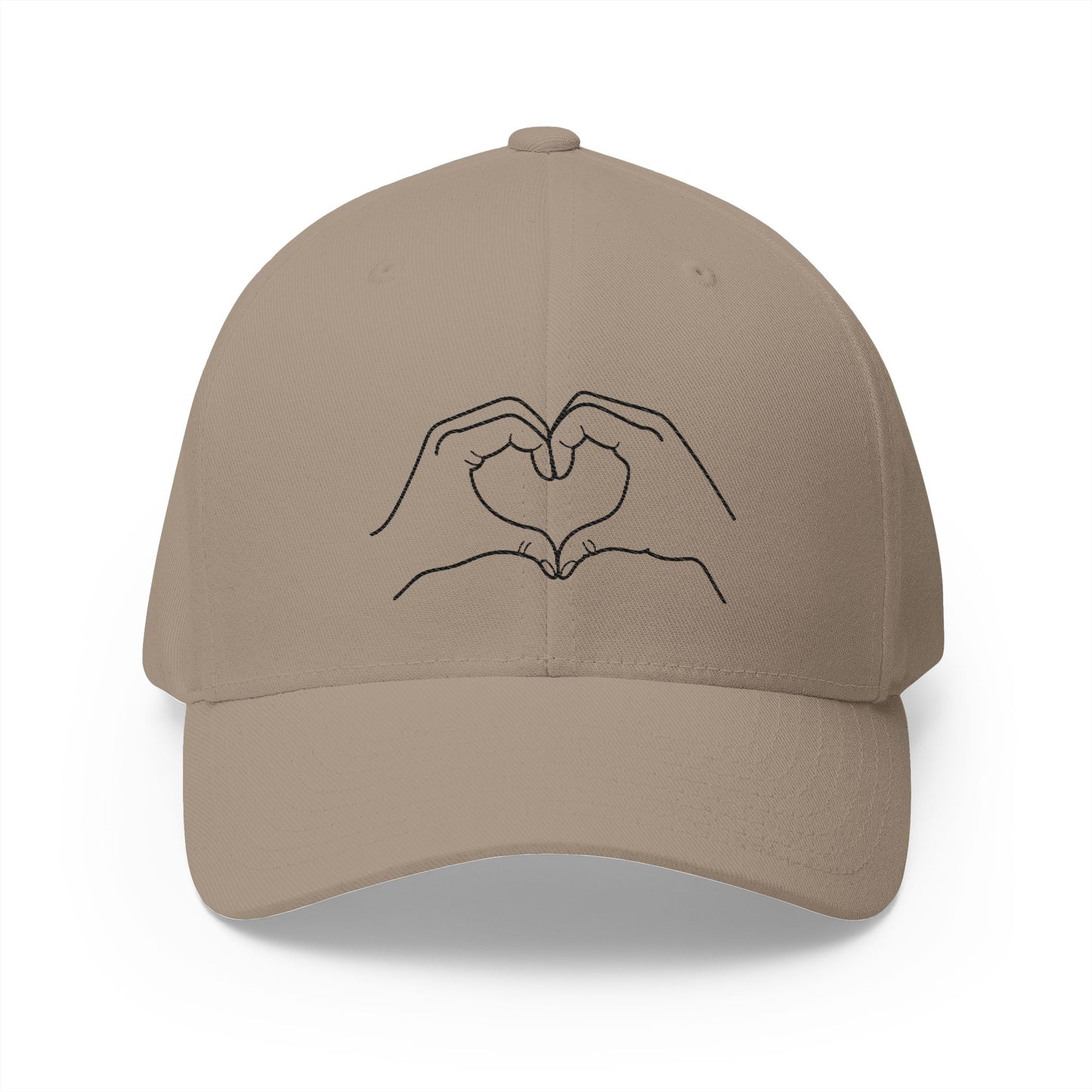 Love Embroidered Fitted Cap - Stay Positive & Stylish