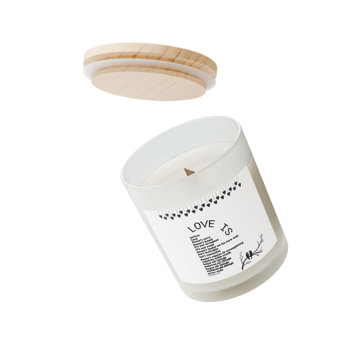 Love Is Frosted Glass Candle, 11oz