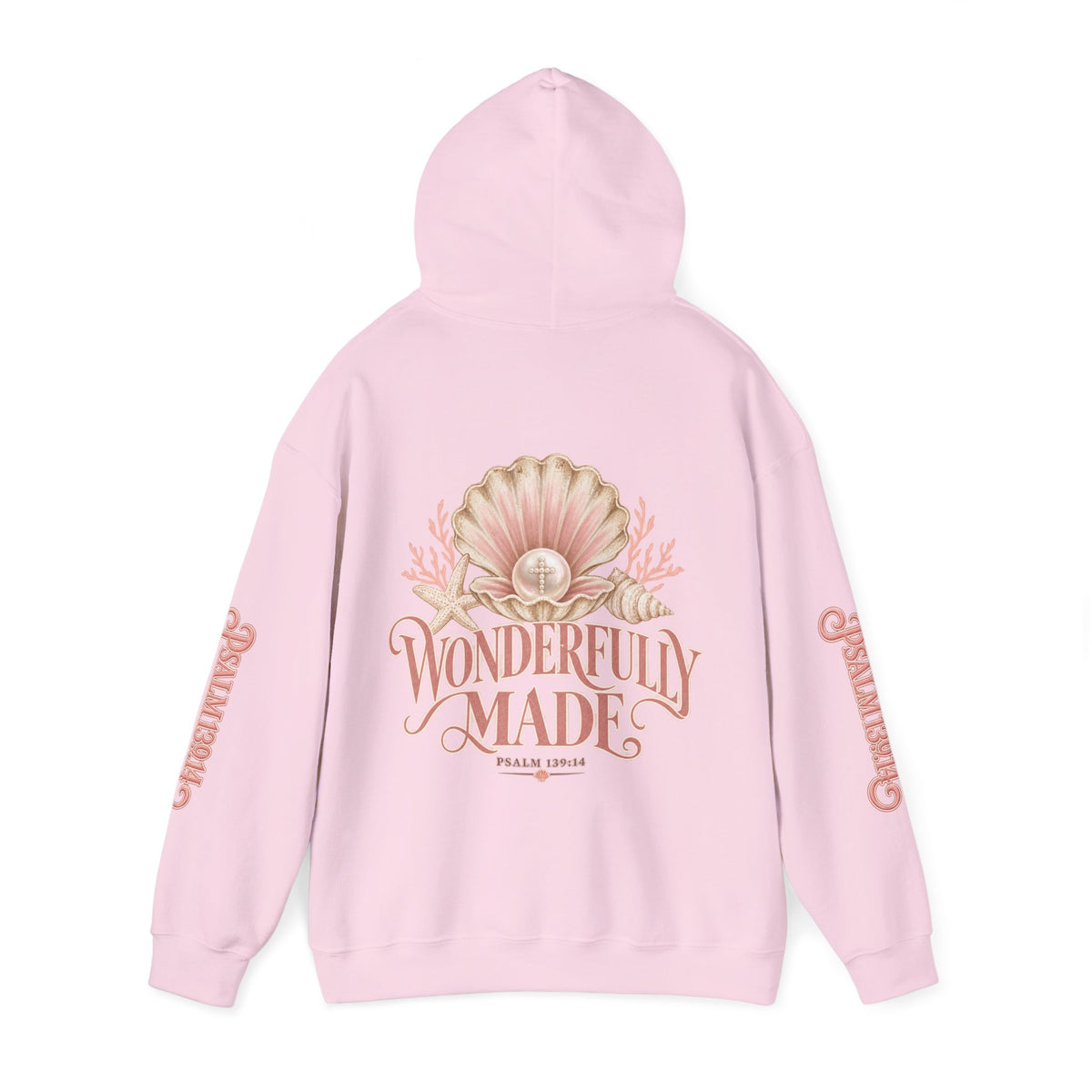 Wonderfully Made Hoodie — Floral Pearl Backprint Hooded Sweatshirt
