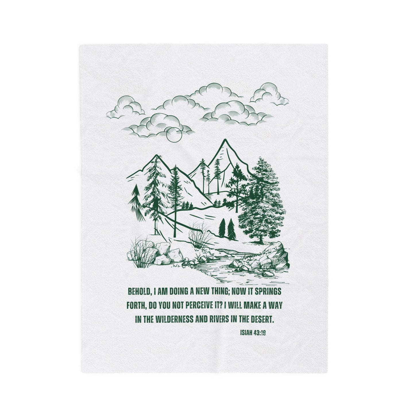 Isaiah 43:19 Velveteen Plush Blanket