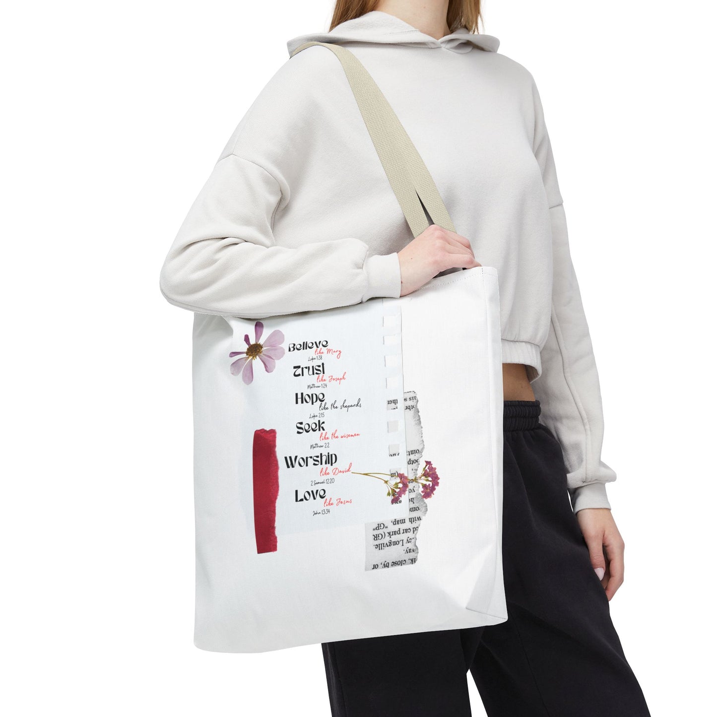 Believe Like Mary Tote Bag