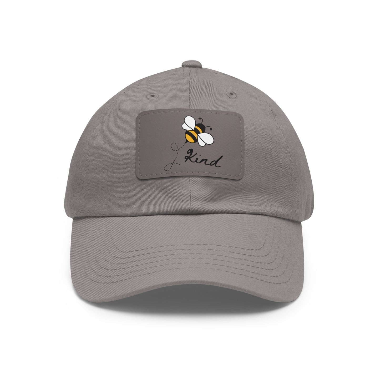 Bee Kind baseball cap with leather patch