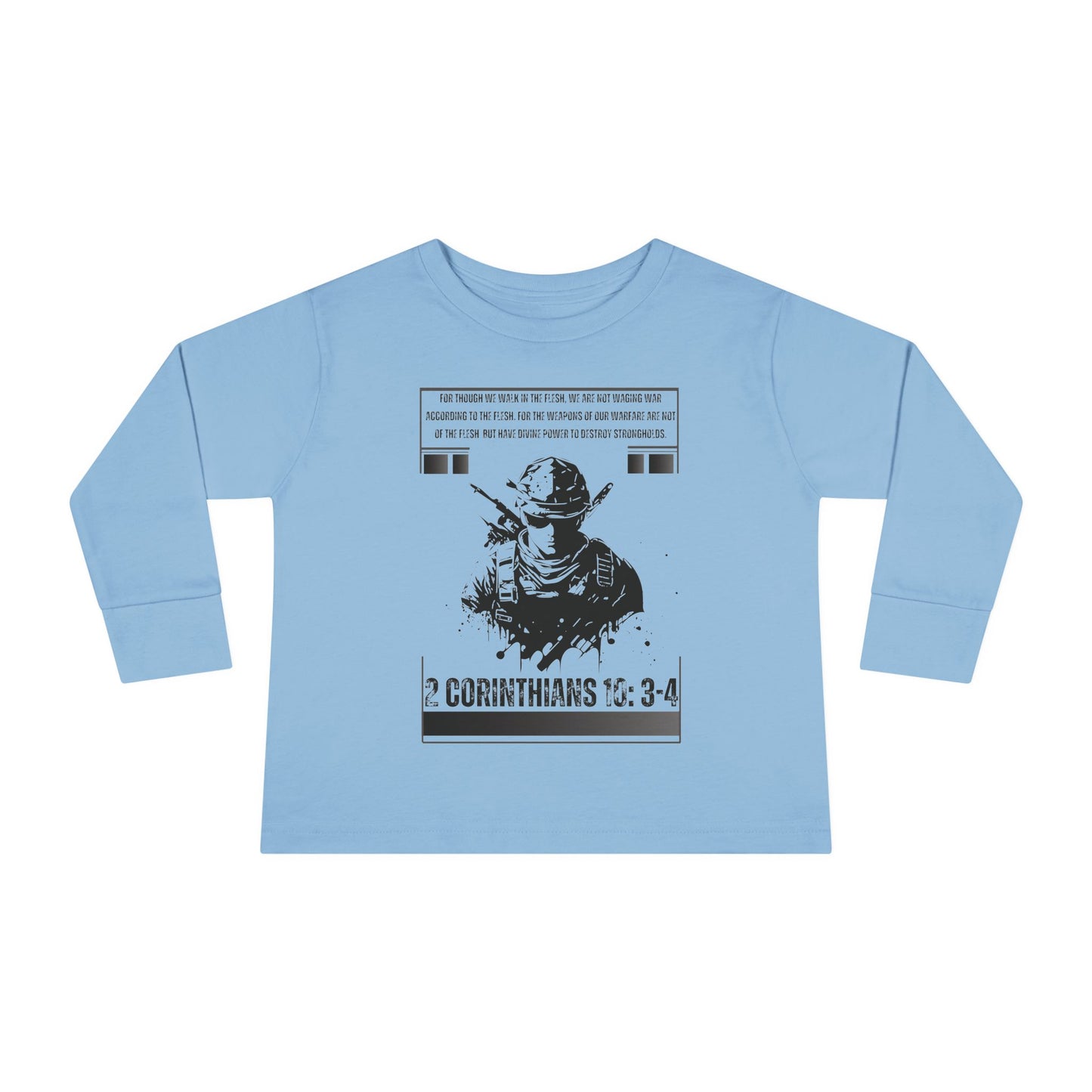 2 Corinthians 10:3-4 Toddler Long Sleeve Tee