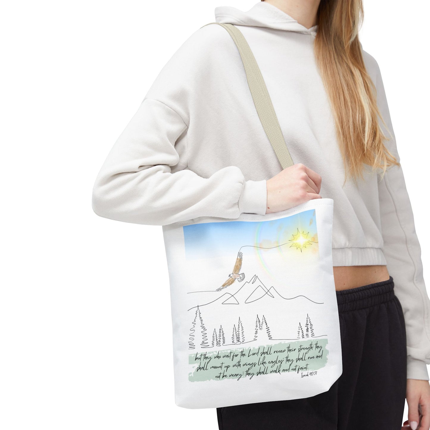 Wings like eagles Tote Bag