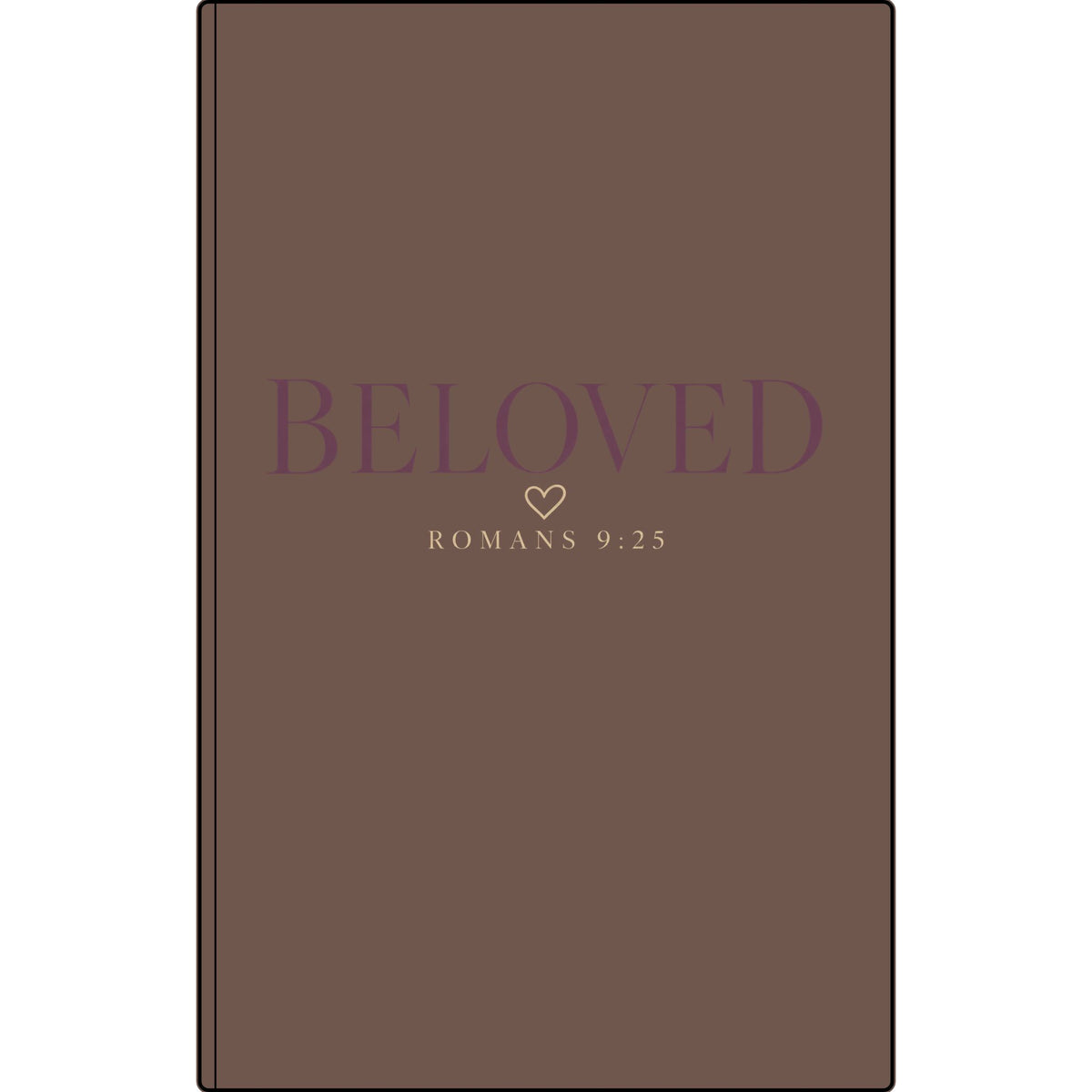 Beloved Vegan Leather Journal — Engraved Romans 8:38 Inspirational Notebook