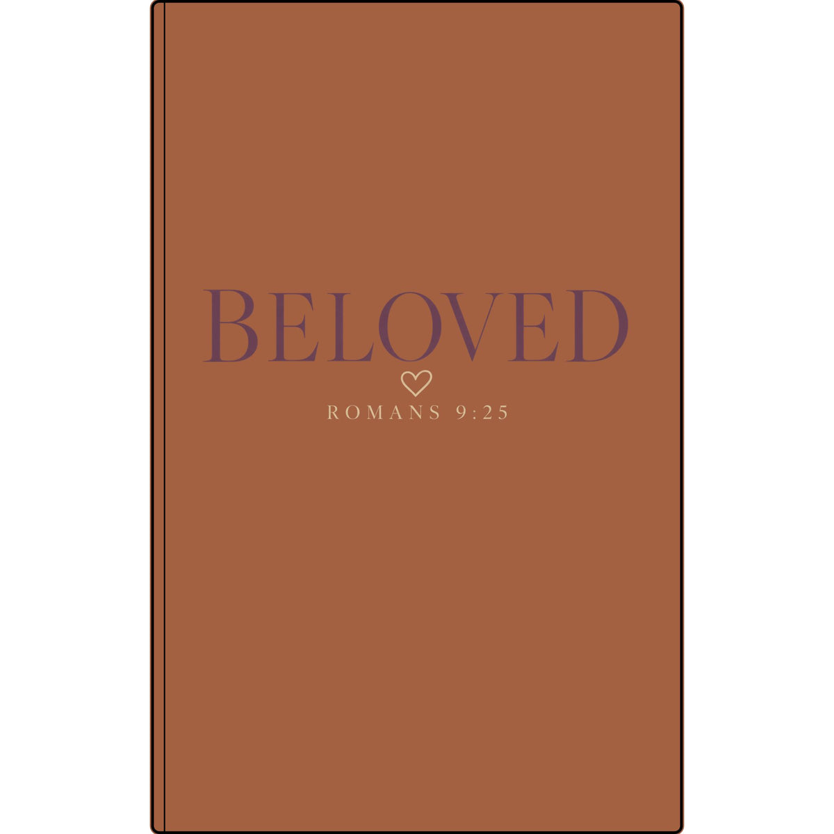 Beloved Vegan Leather Journal — Engraved Romans 8:38 Inspirational Notebook