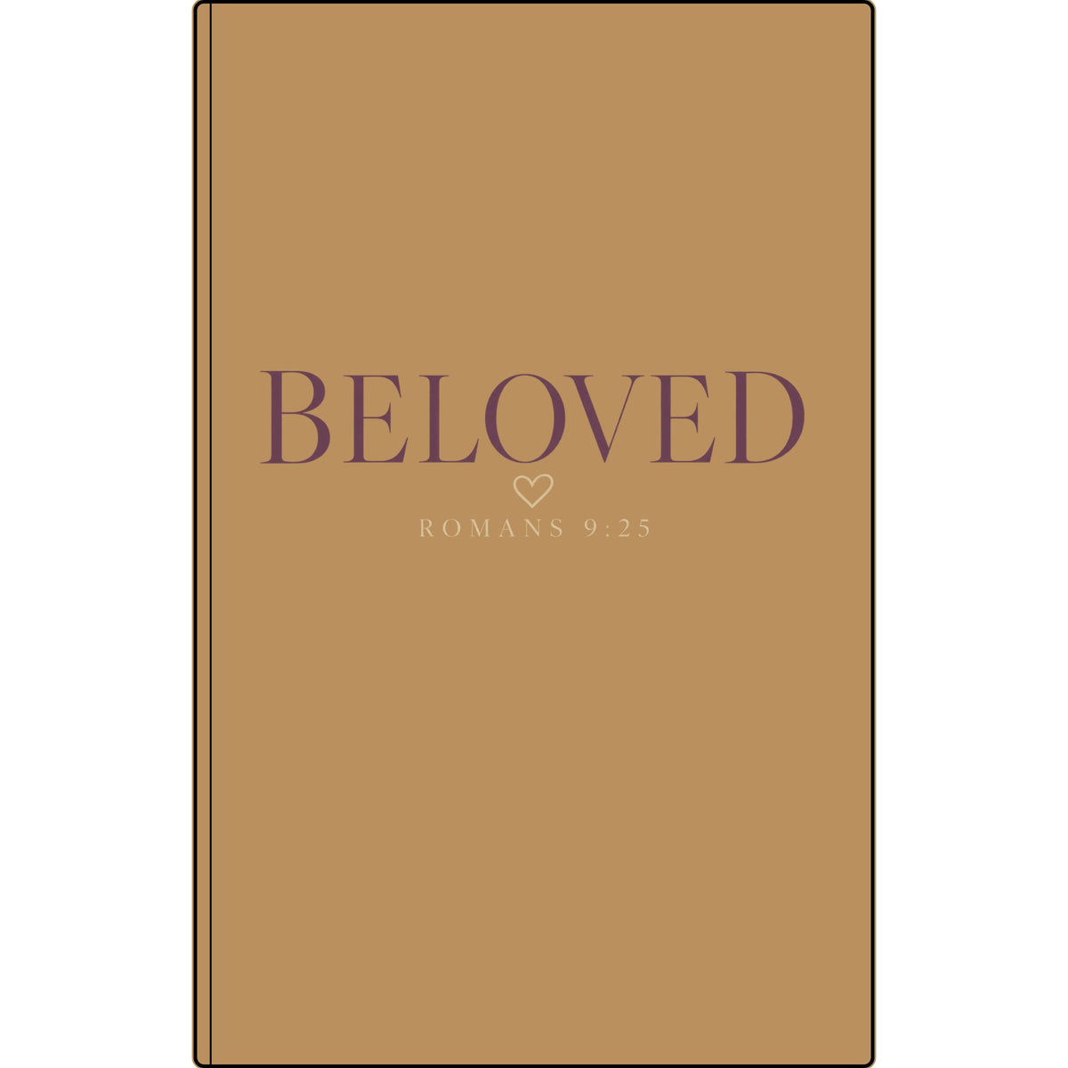 Beloved Vegan Leather Journal — Engraved Romans 8:38 Inspirational Notebook