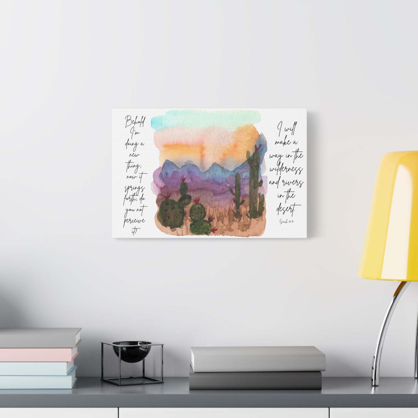 Behold ai’m Doing a New Thing Wall Canvas — Matte Stretched Canvas with Verse