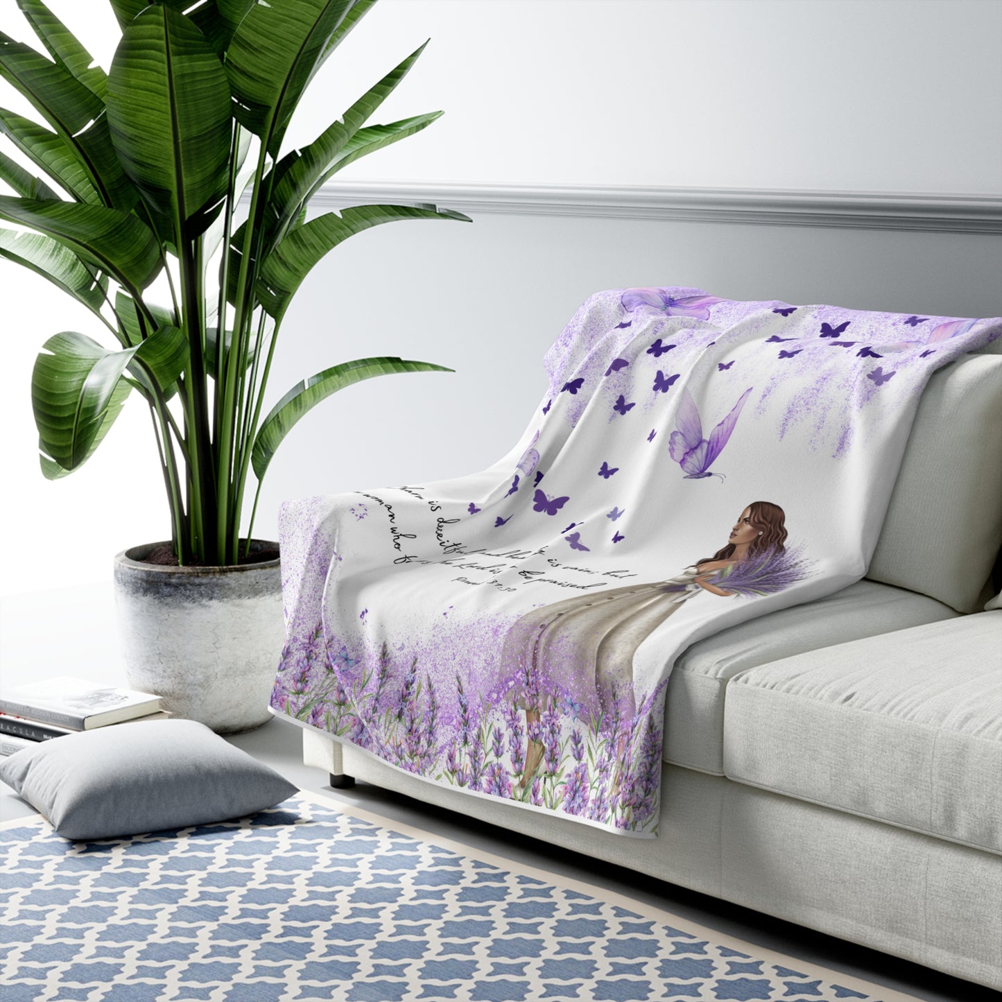 Proverbs 31 Sherpa Fleece Blanket