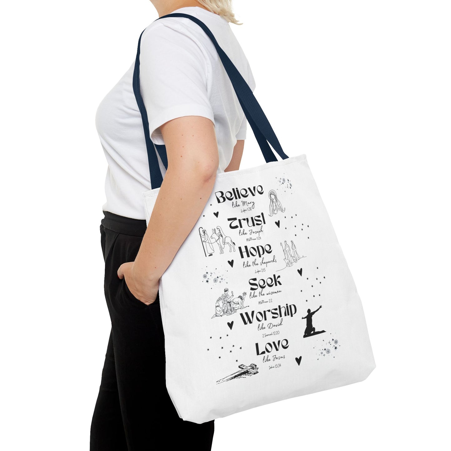 Believe like Mary Tote Bag