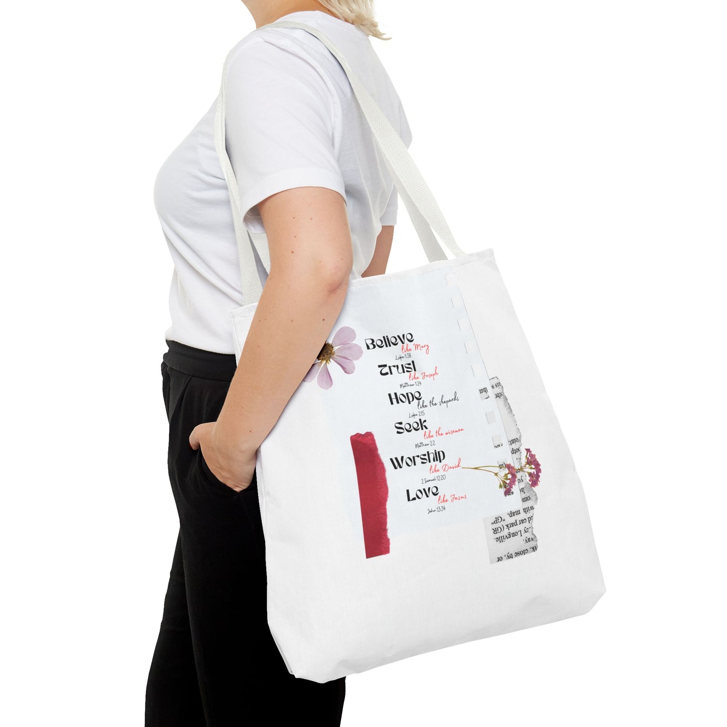 Believe Like Mary Tote Bag