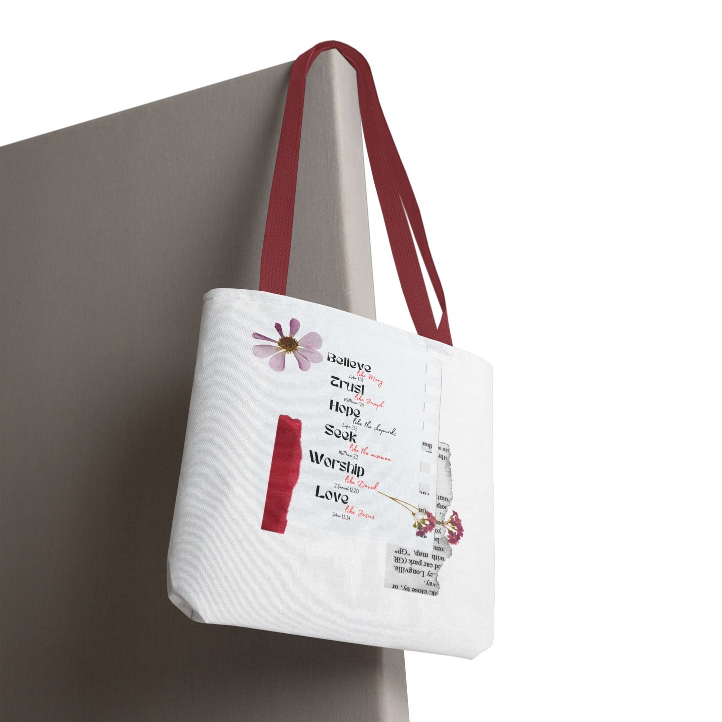 Believe Like Mary Tote Bag