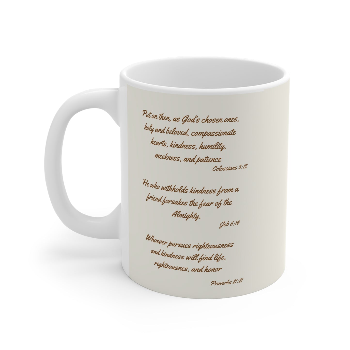 Be Ye Kind Bible Verse Mug - 11oz Coffee Cup for Spiritual Reflection