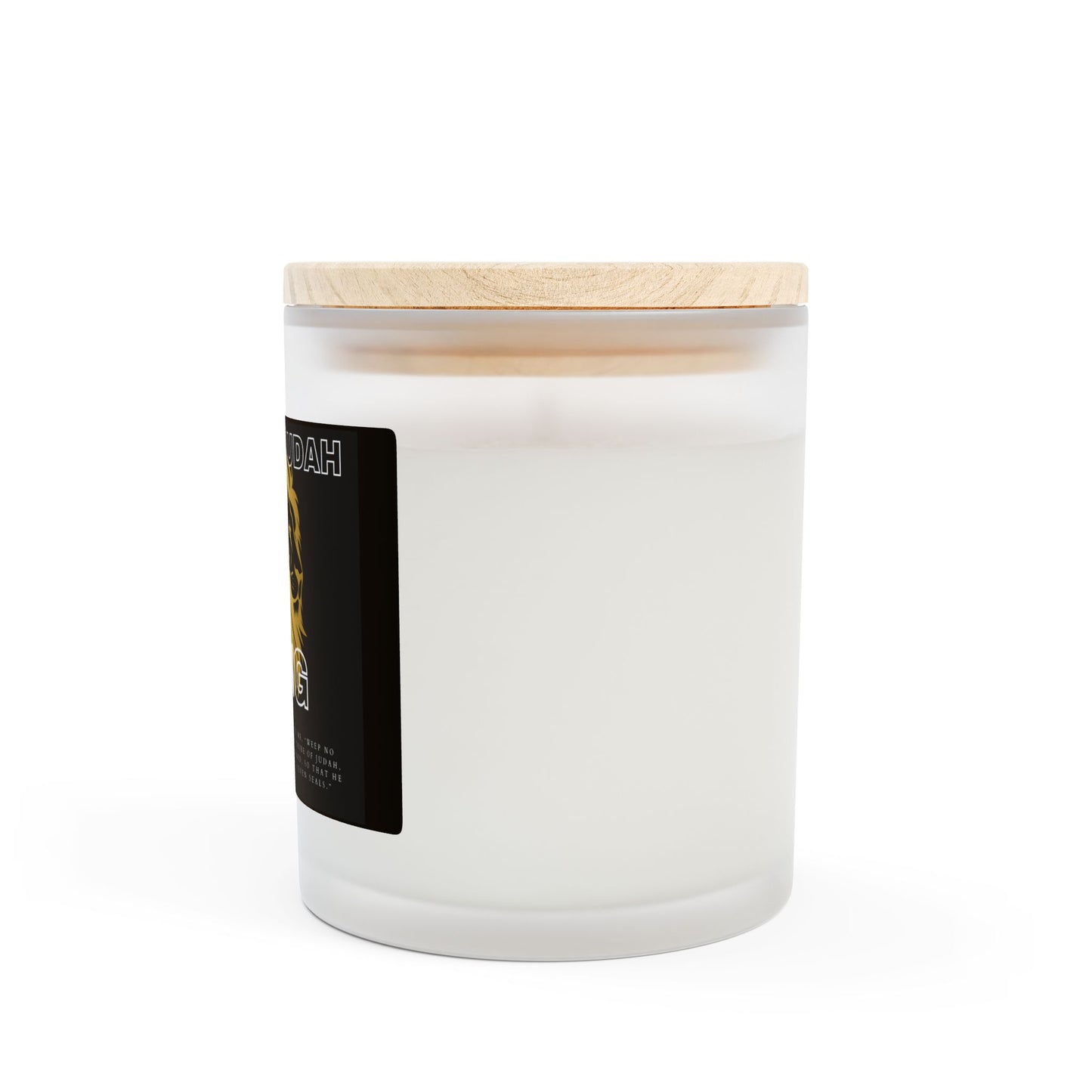 Lion of Judah Frosted Glass Candle, 11oz