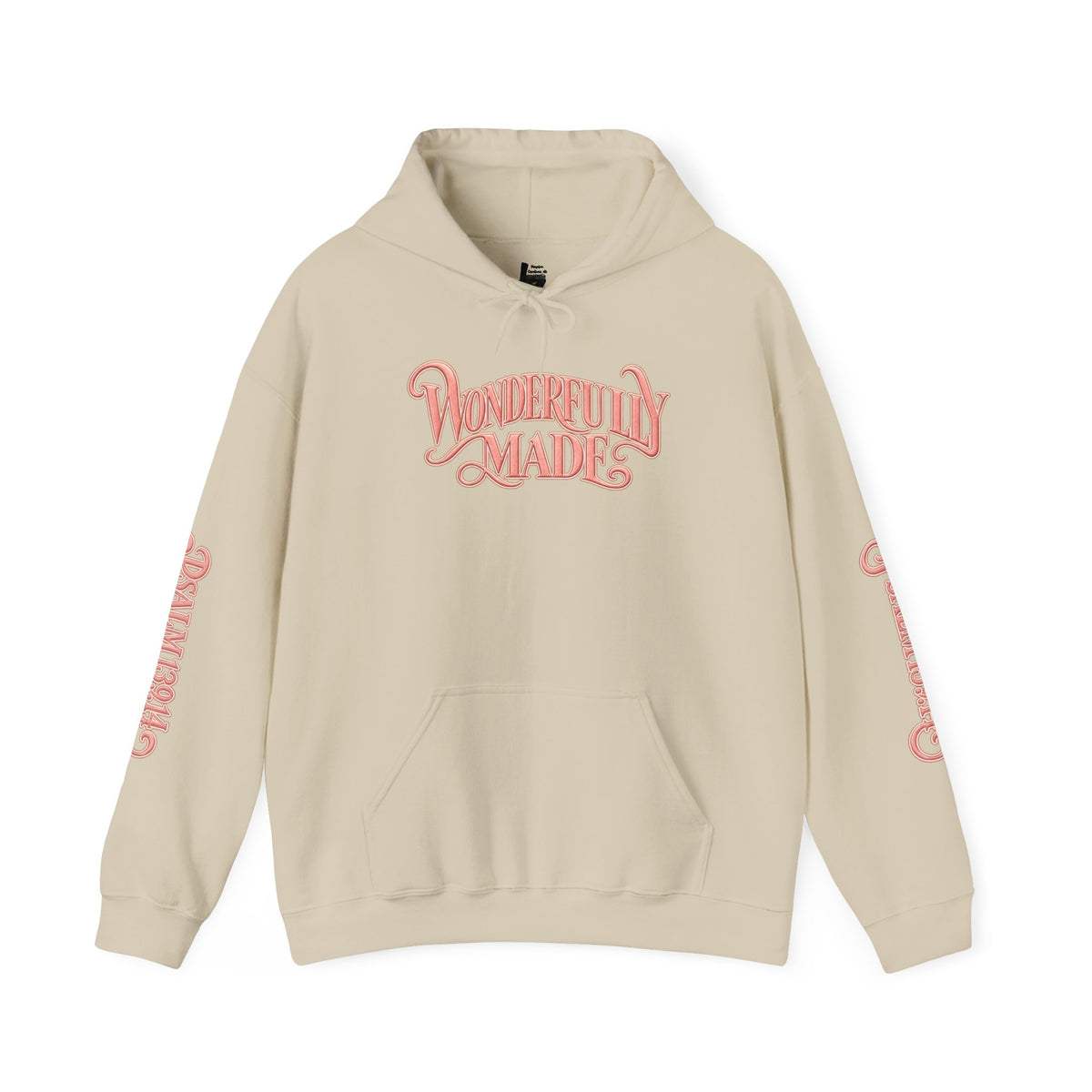 Wonderfully Made Hoodie — Floral Pearl Backprint Hooded Sweatshirt