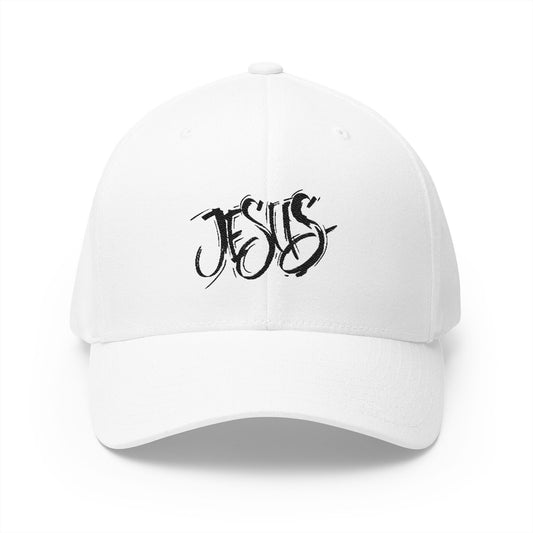 Jesus Embroidered Fitted Cap - Stay Positive & Stylish