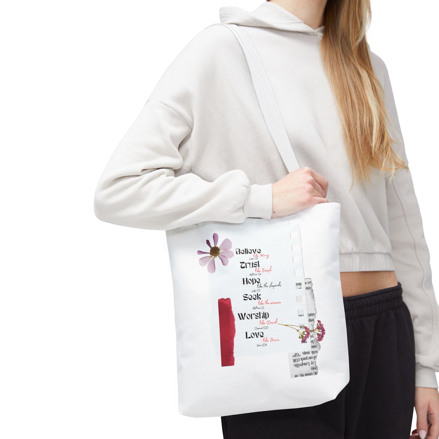 Believe Like Mary Tote Bag
