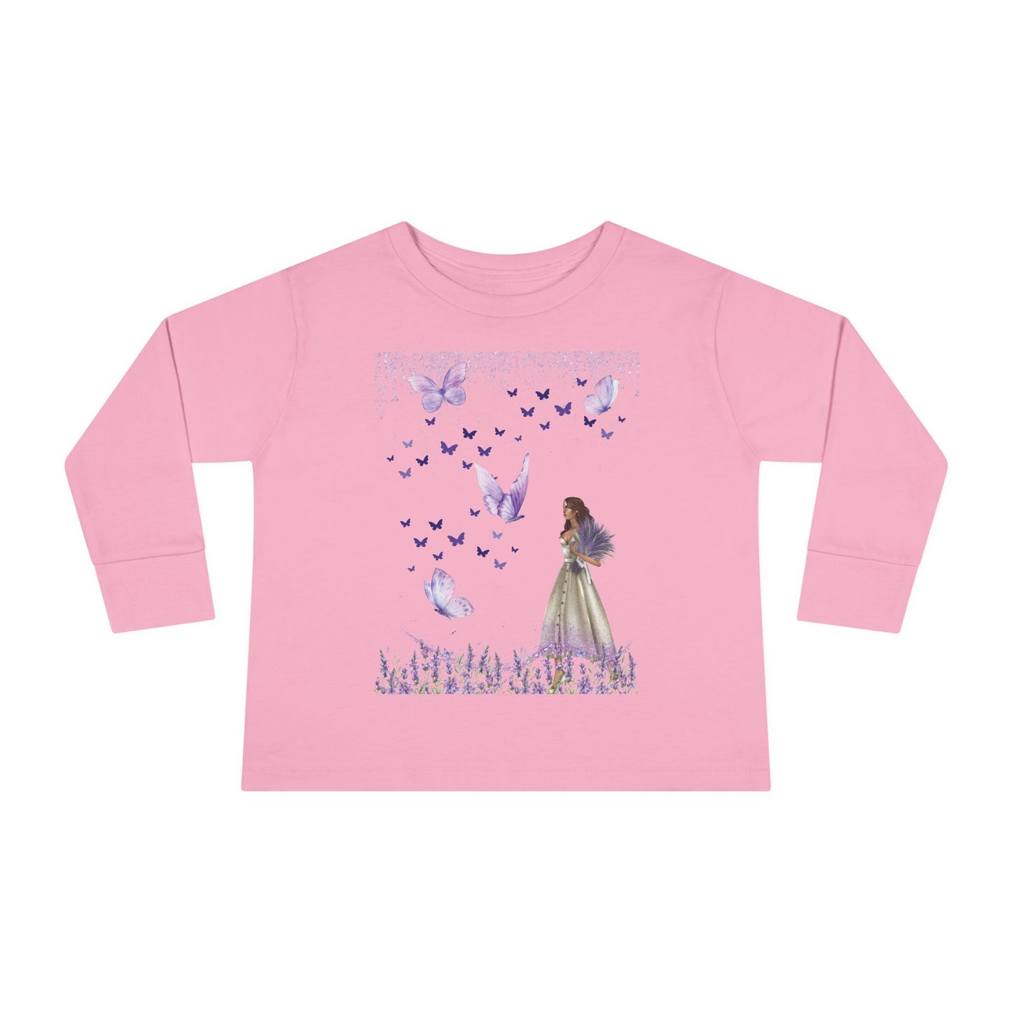 Lilac butterflies Toddler Long Sleeve Tee