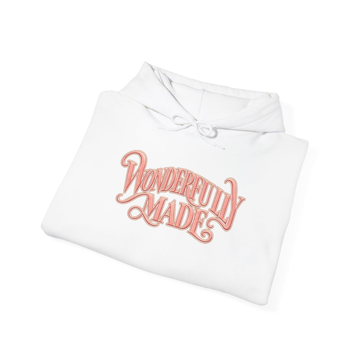 Wonderfully Made Hoodie — Floral Pearl Backprint Hooded Sweatshirt