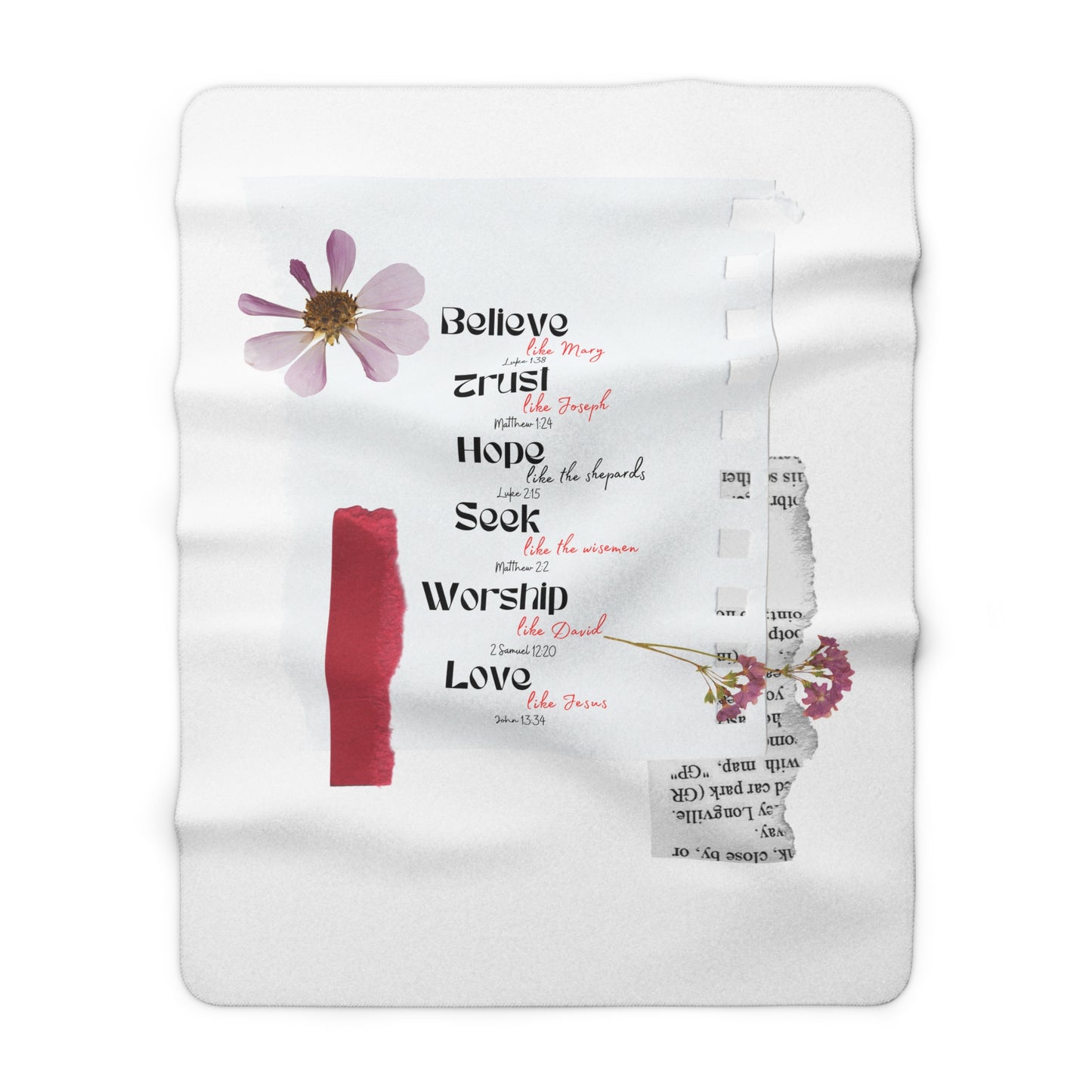 Believe like Mary Sherpa Fleece Blanket | Cozy & Soft Comfort for Home Decor | Perfect Gift for Faith & Hope