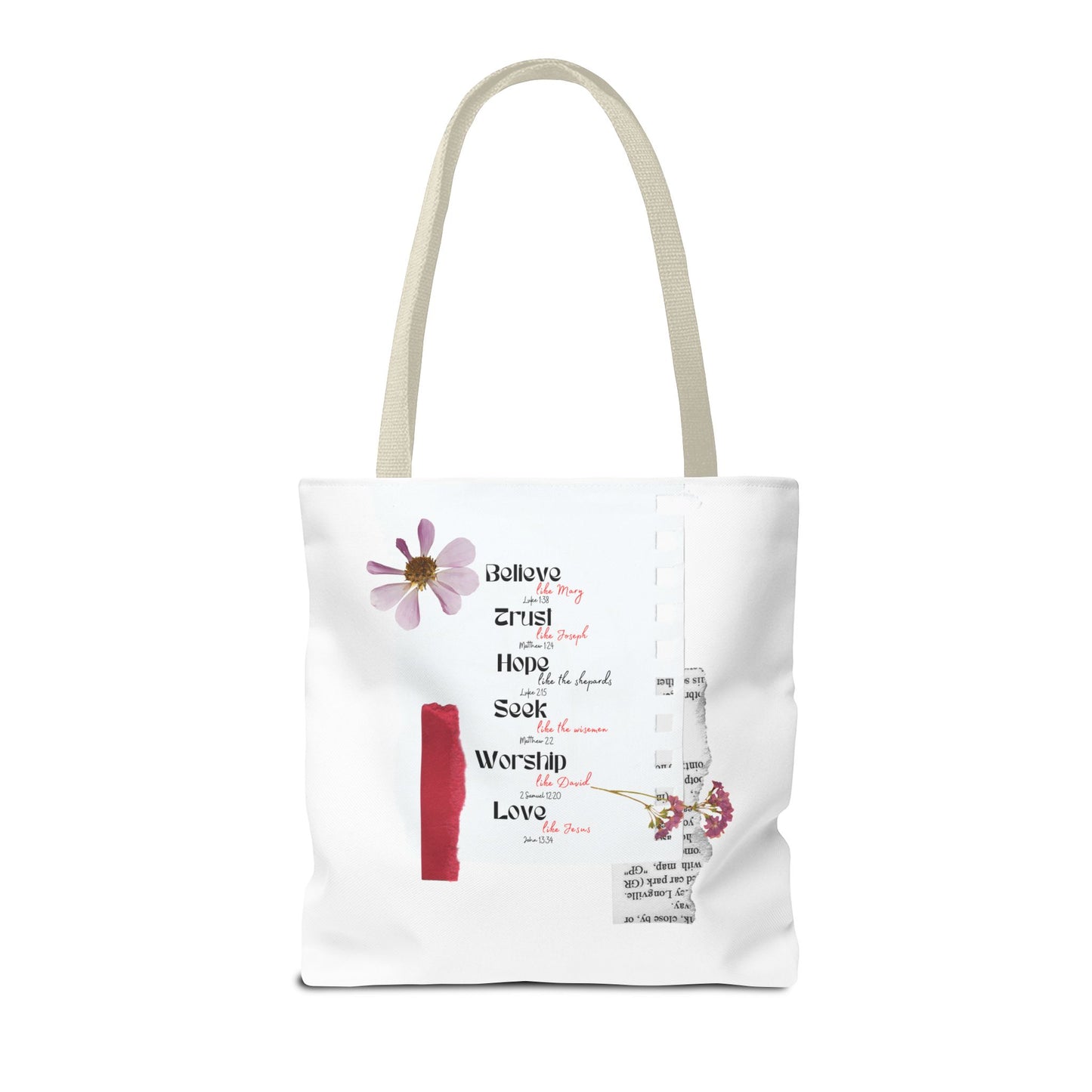 Believe Like Mary Tote Bag
