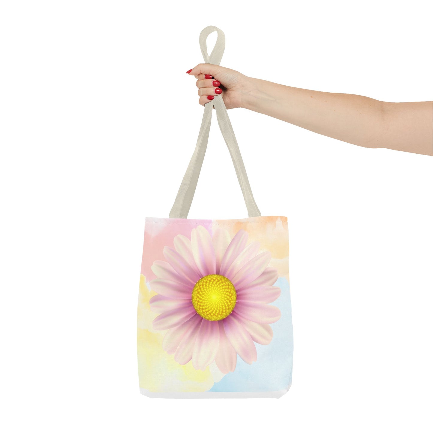 Lavender Watercolor Daisy Garden Tote Bag