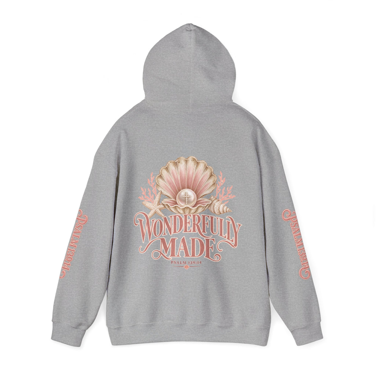 Wonderfully Made Hoodie — Floral Pearl Backprint Hooded Sweatshirt