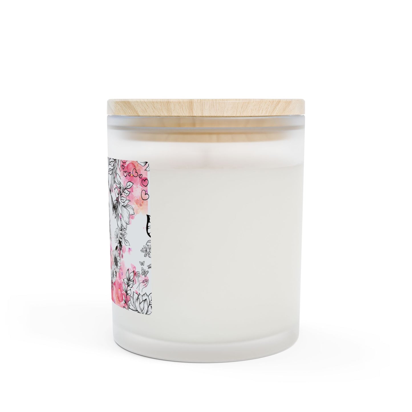 Pink Lady Frosted Glass Candle, 11oz Vanilla