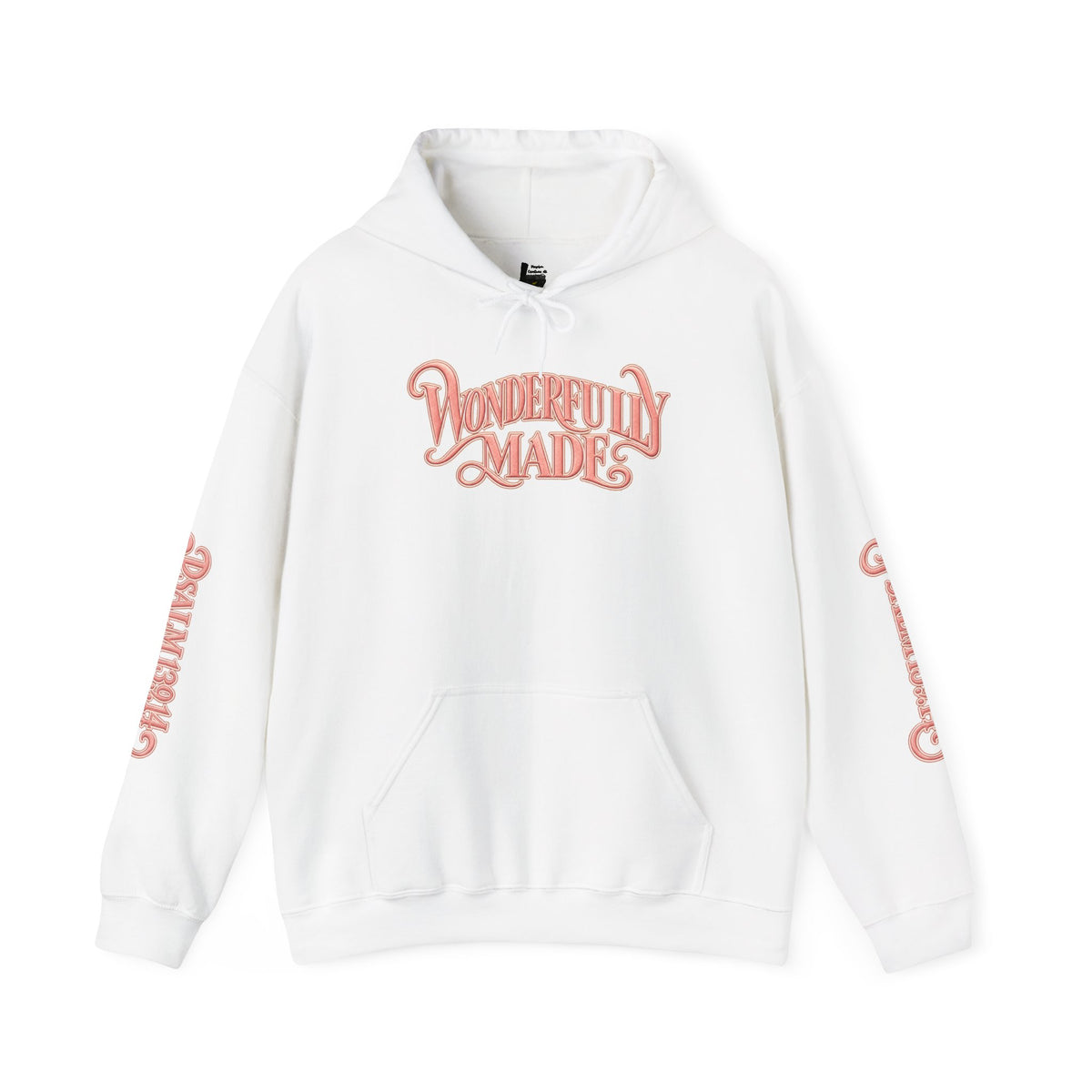 Wonderfully Made Hoodie — Floral Pearl Backprint Hooded Sweatshirt
