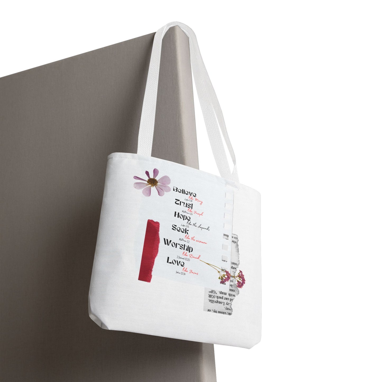 Believe Like Mary Tote Bag