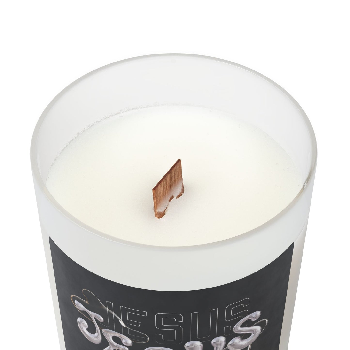 Jesus Living Water Frosted Glass Candle, 11oz