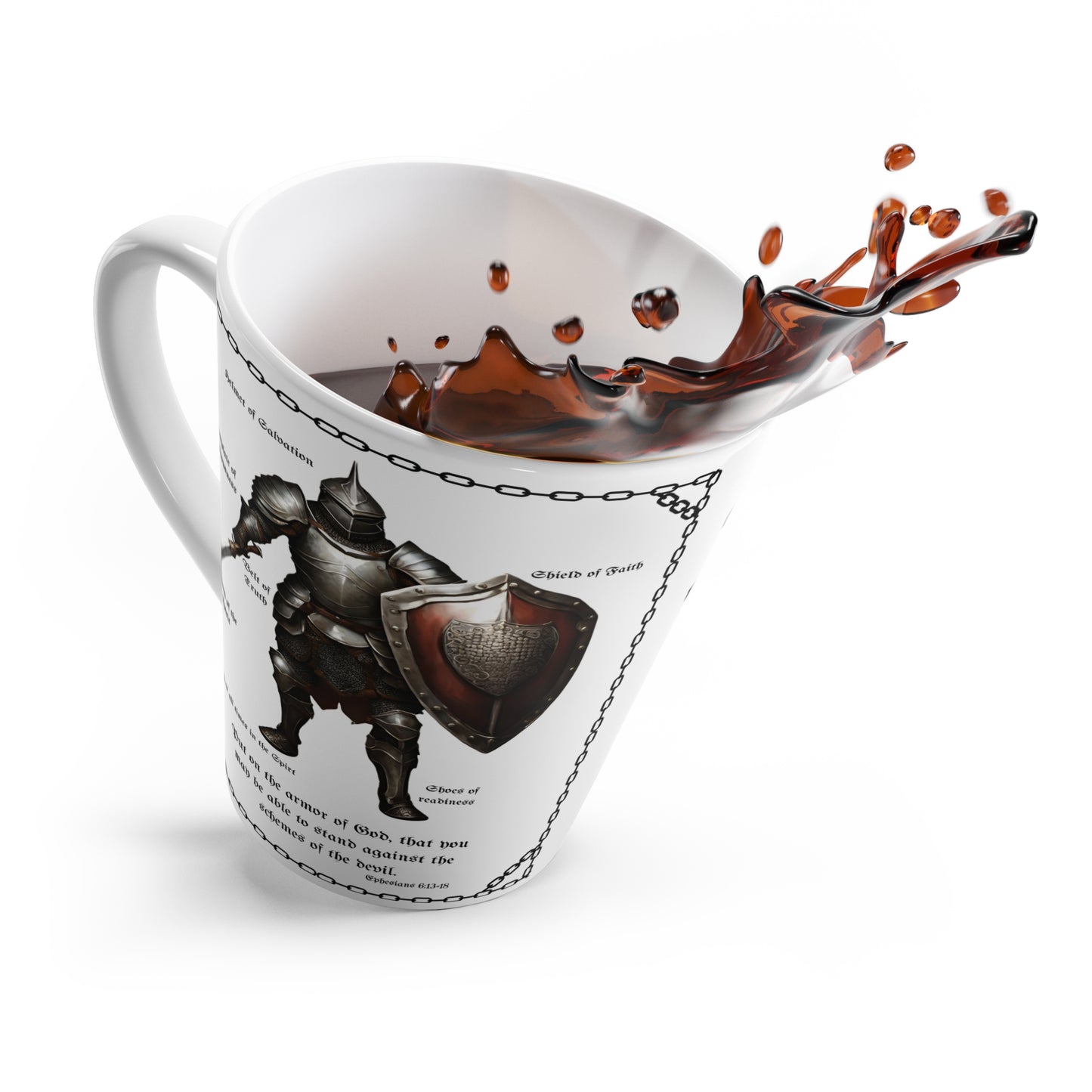 Armor of God Latte Mug -  Perfect for Coffee Lovers