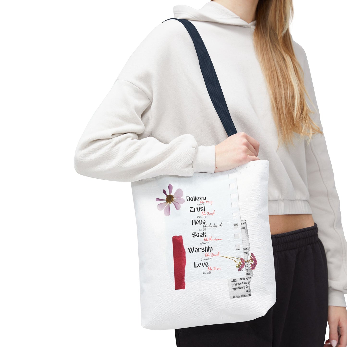 Believe Like Mary Tote Bag