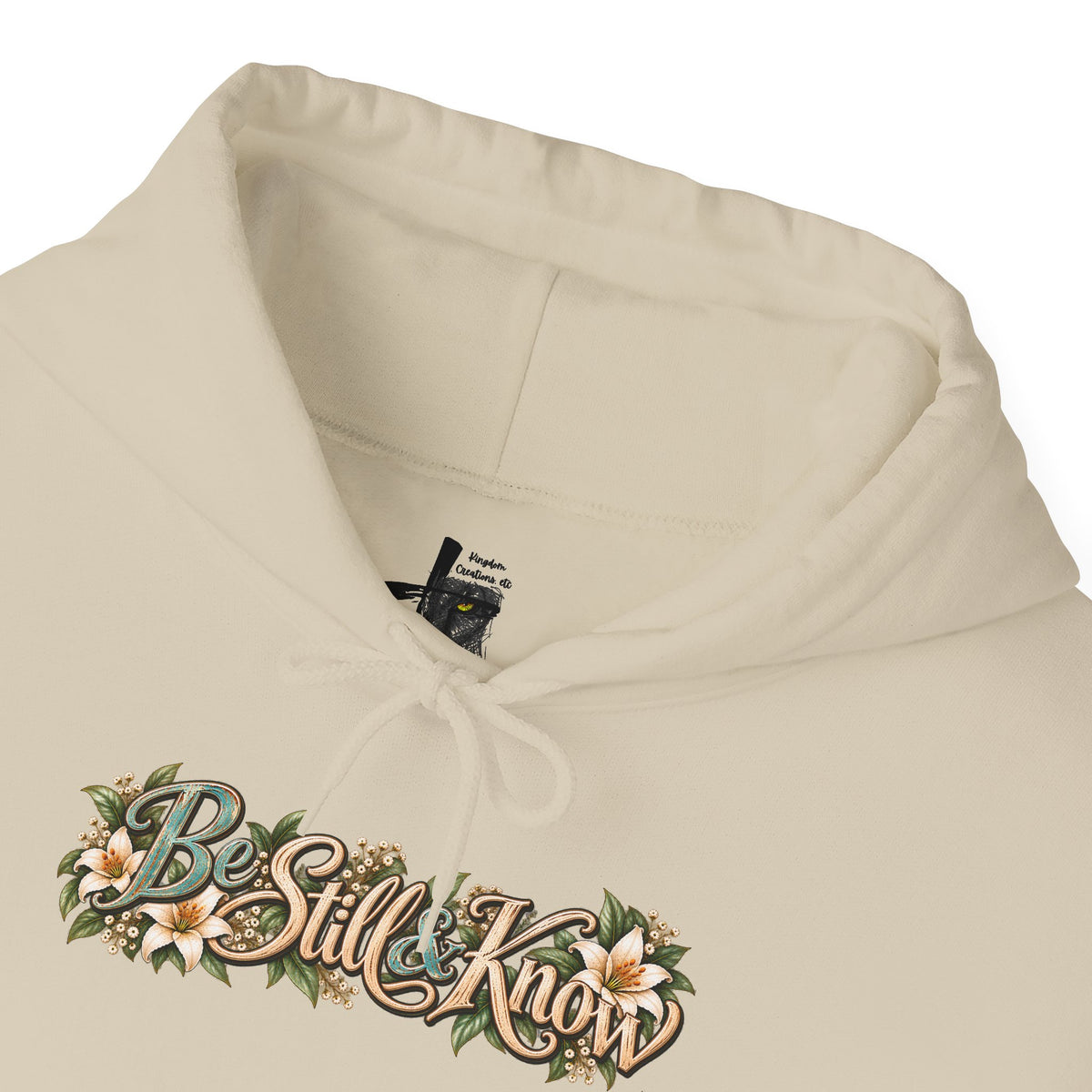 Be Still Hoodie — "Be Still, Know That I Am God" Christian Graphic Hooded Sweatshirt