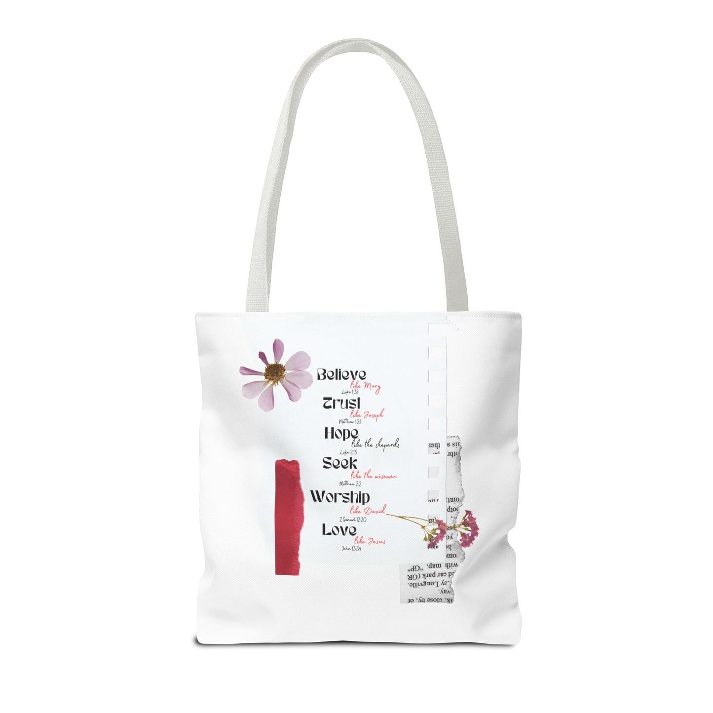Believe Like Mary Tote Bag