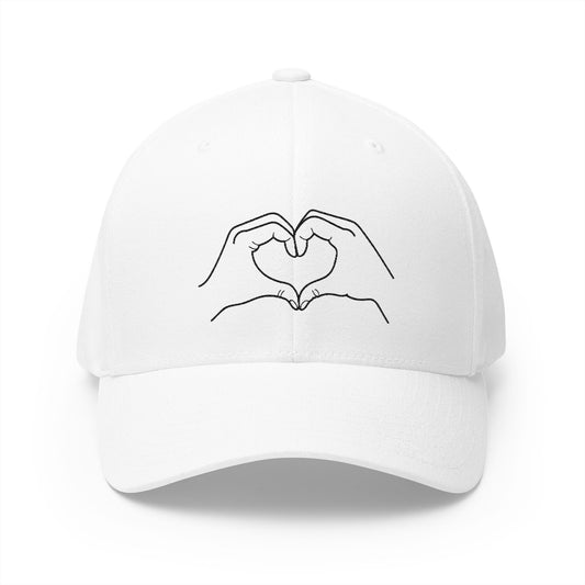 Love Embroidered Fitted Cap - Stay Positive & Stylish