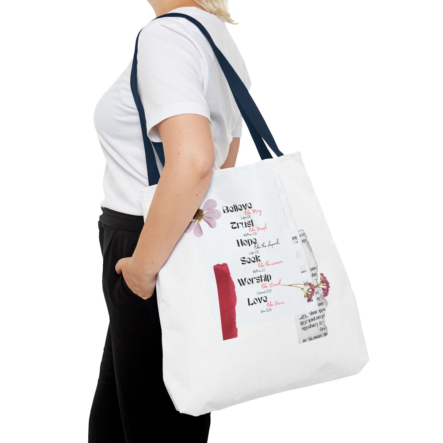 Believe Like Mary Tote Bag