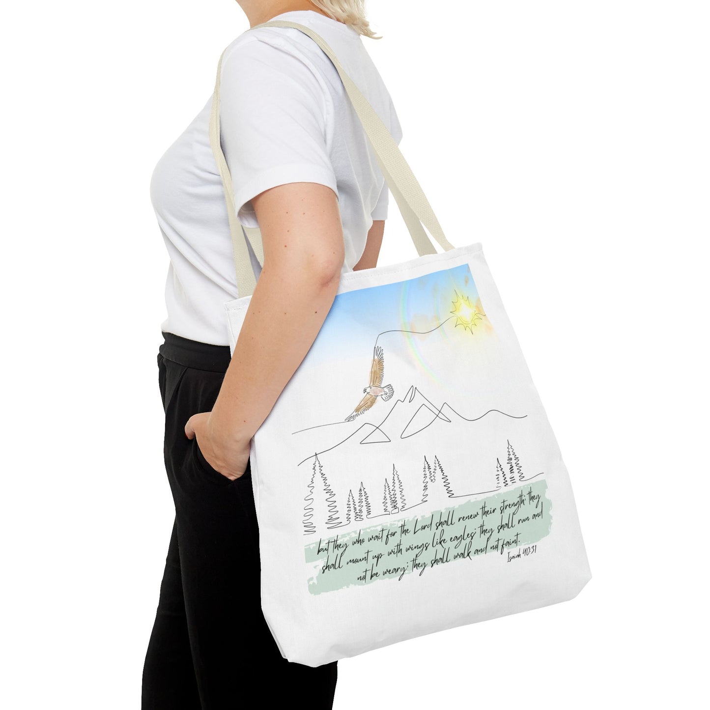 Wings like eagles Tote Bag