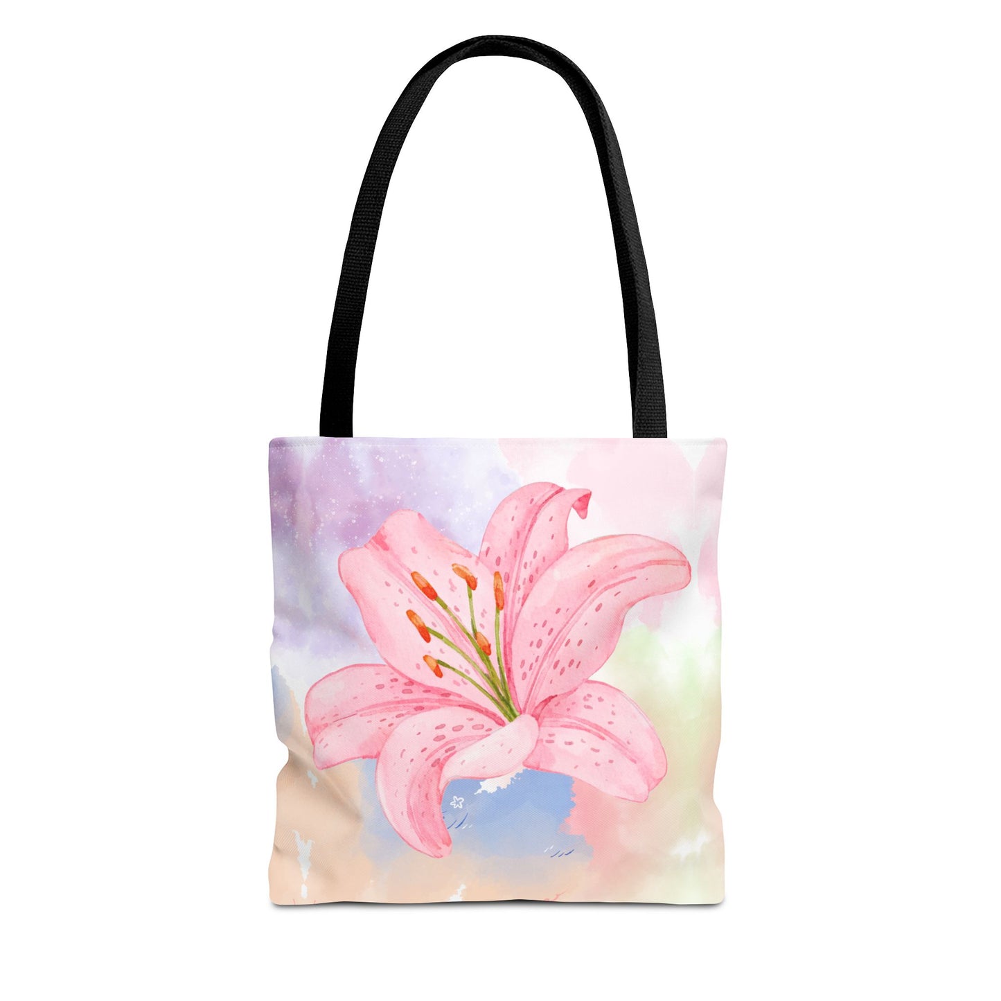 Pink Watercolor Lily Tote Bag