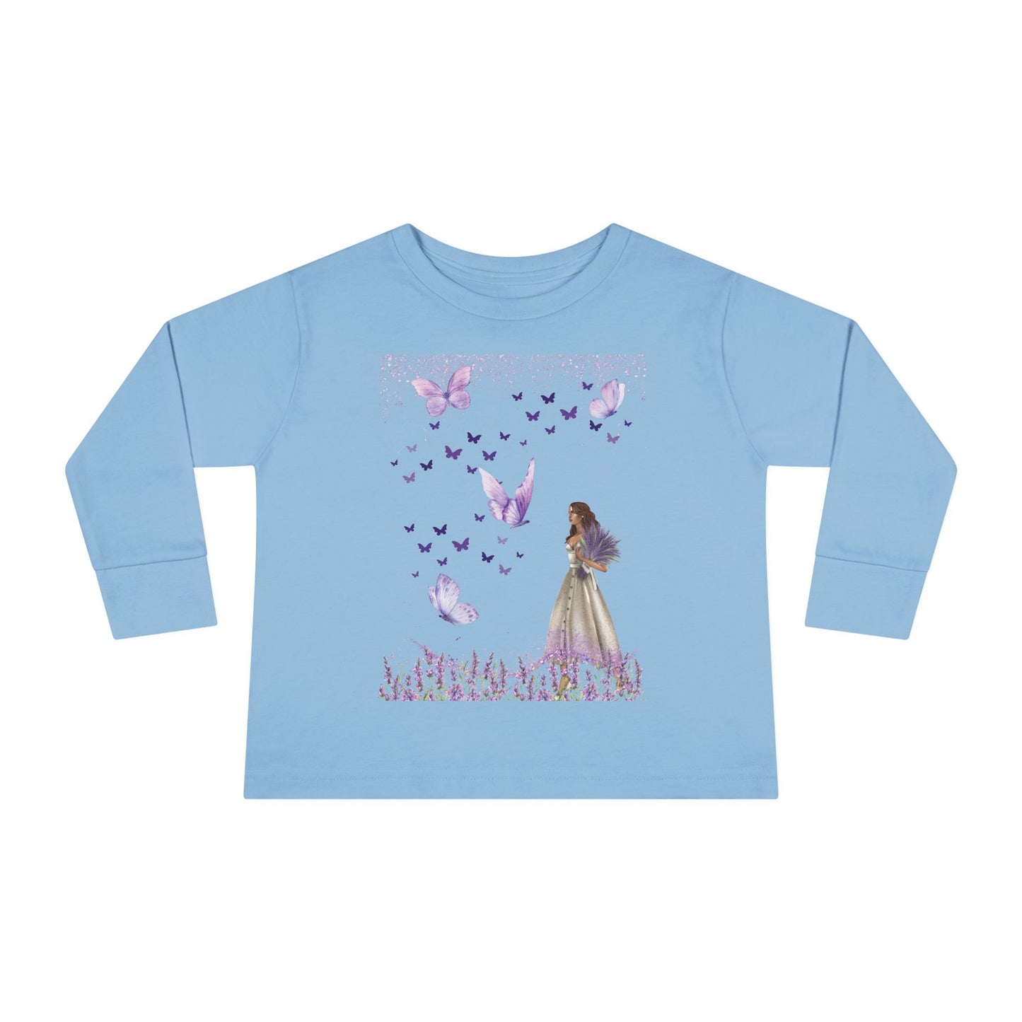 Lilac butterflies Toddler Long Sleeve Tee