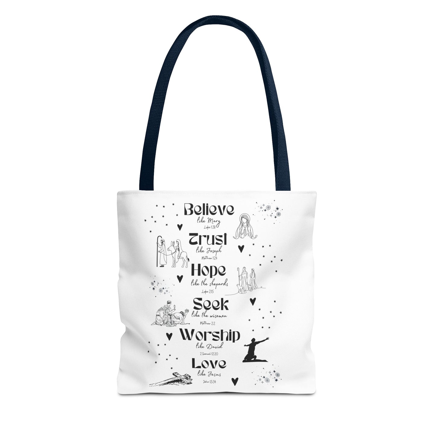 Believe like Mary Tote Bag