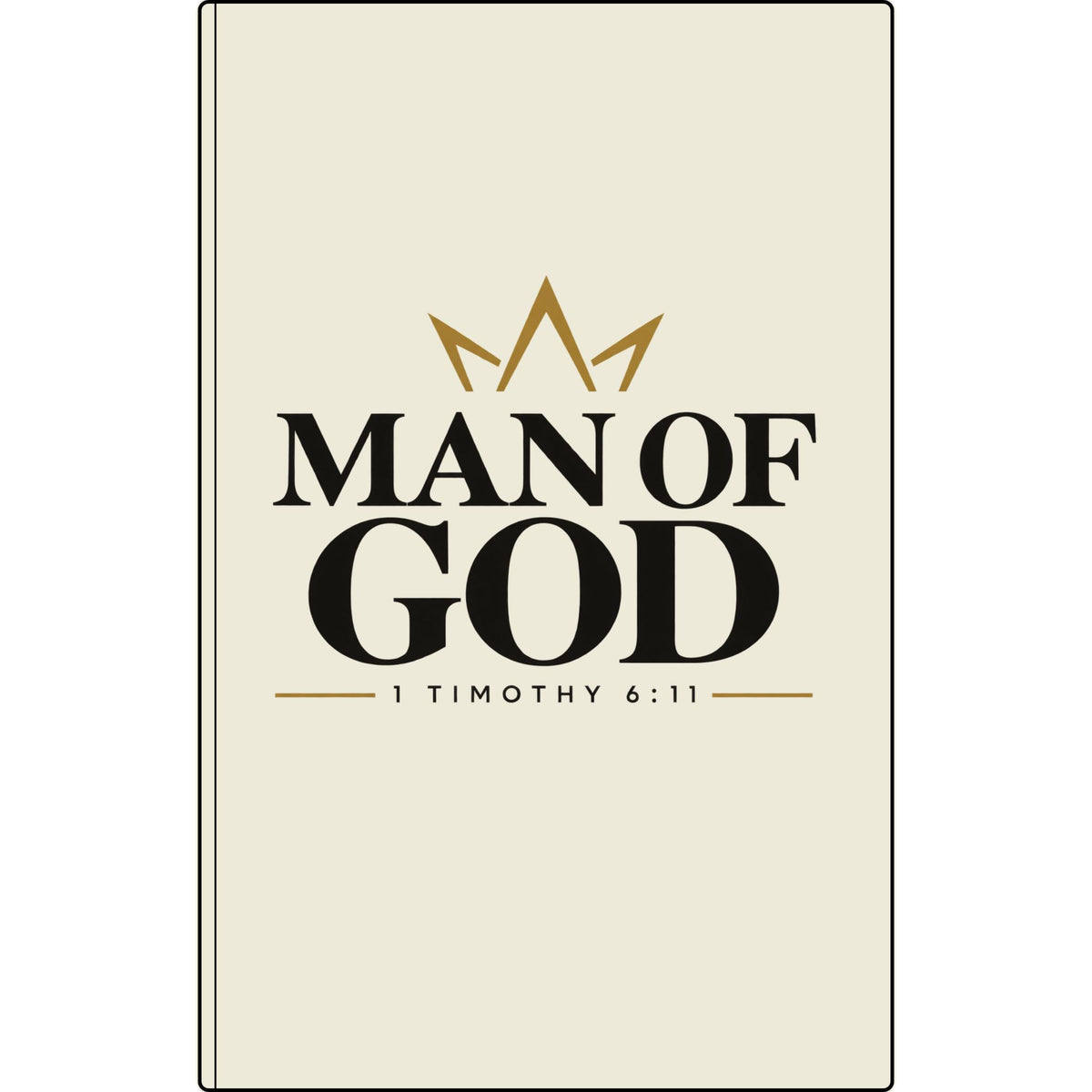 Man of God Vegan Leather Journal — 1 Timothy 6:11 Engraved Scripture Notebook