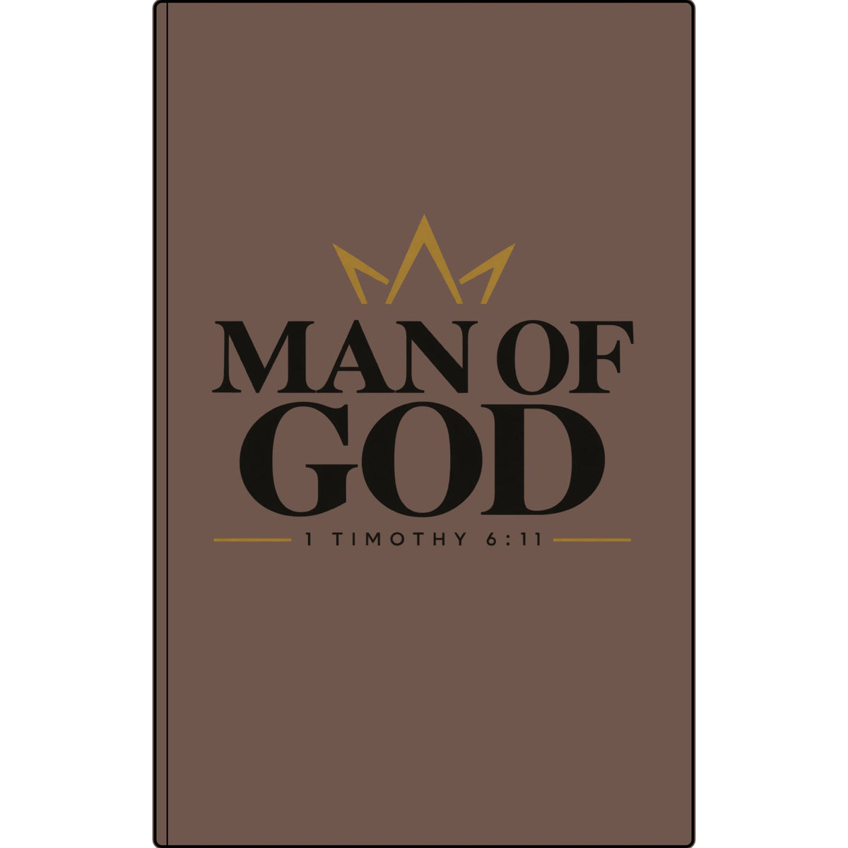 Man of God Vegan Leather Journal — 1 Timothy 6:11 Engraved Scripture Notebook