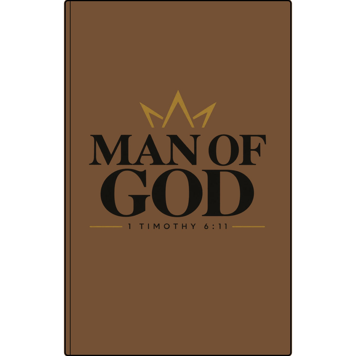 Man of God Vegan Leather Journal — 1 Timothy 6:11 Engraved Scripture Notebook