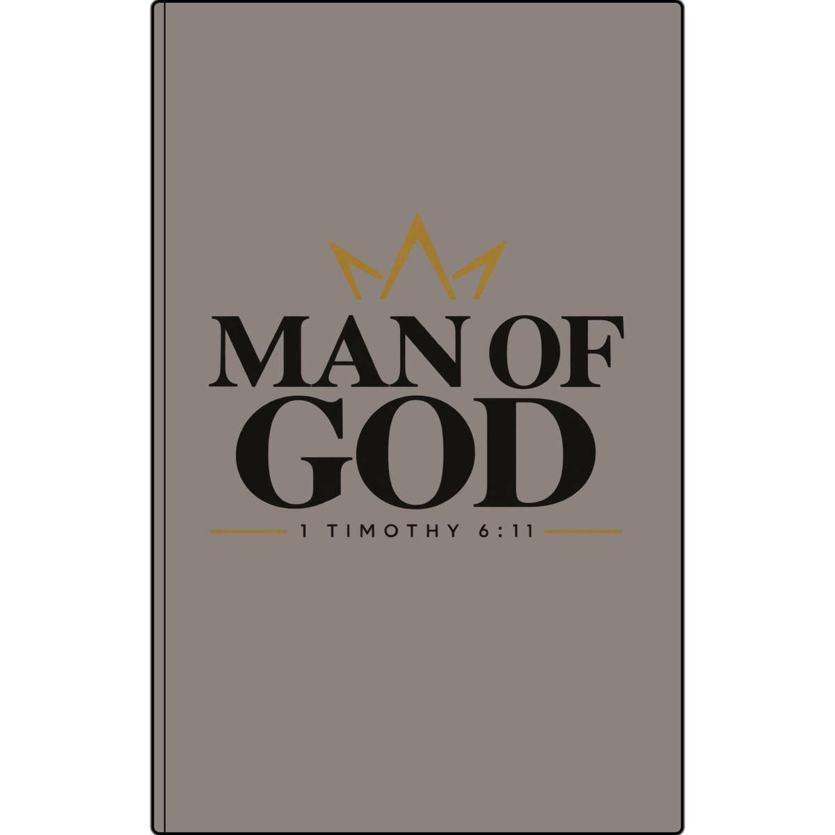 Man of God Vegan Leather Journal — 1 Timothy 6:11 Engraved Scripture Notebook