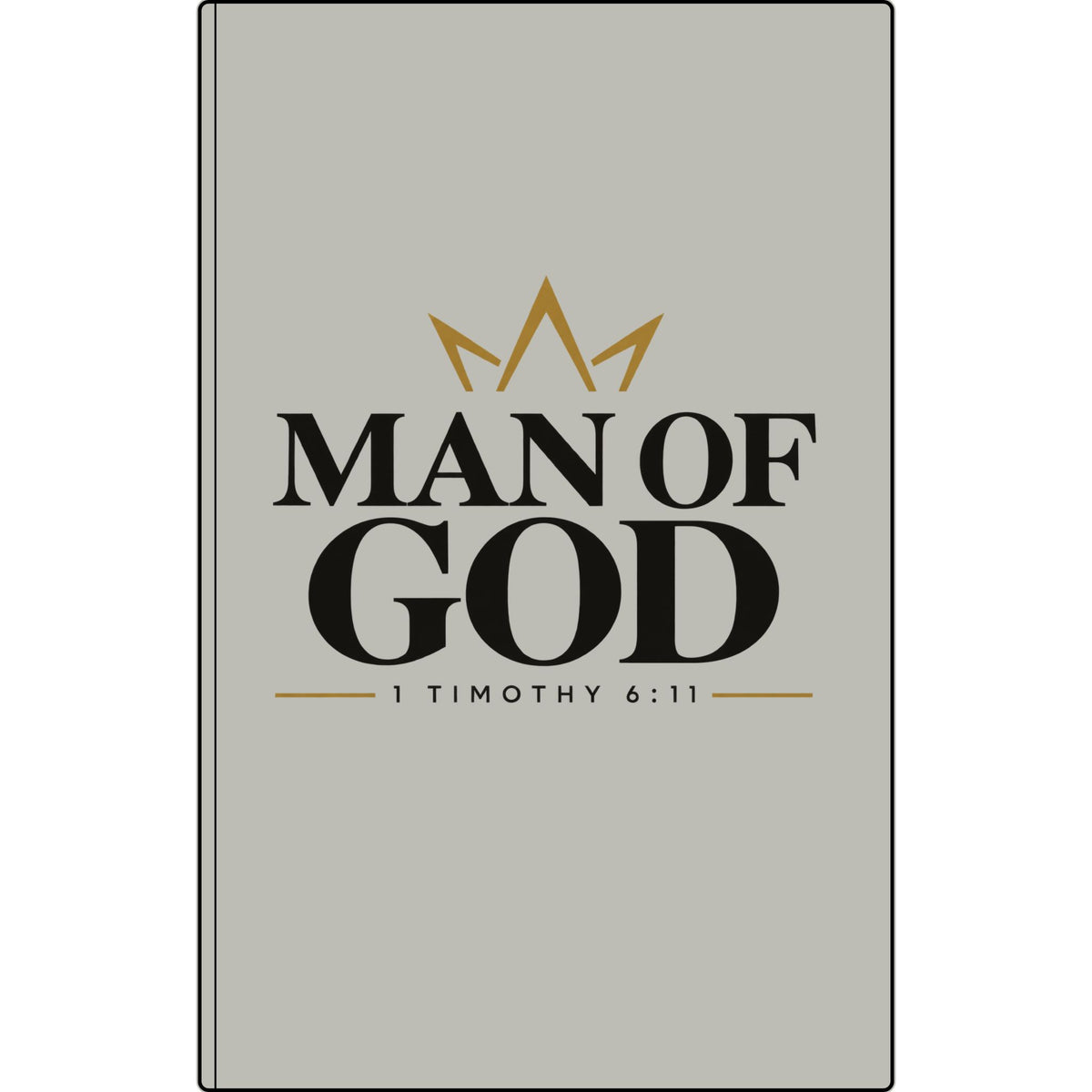 Man of God Vegan Leather Journal — 1 Timothy 6:11 Engraved Scripture Notebook