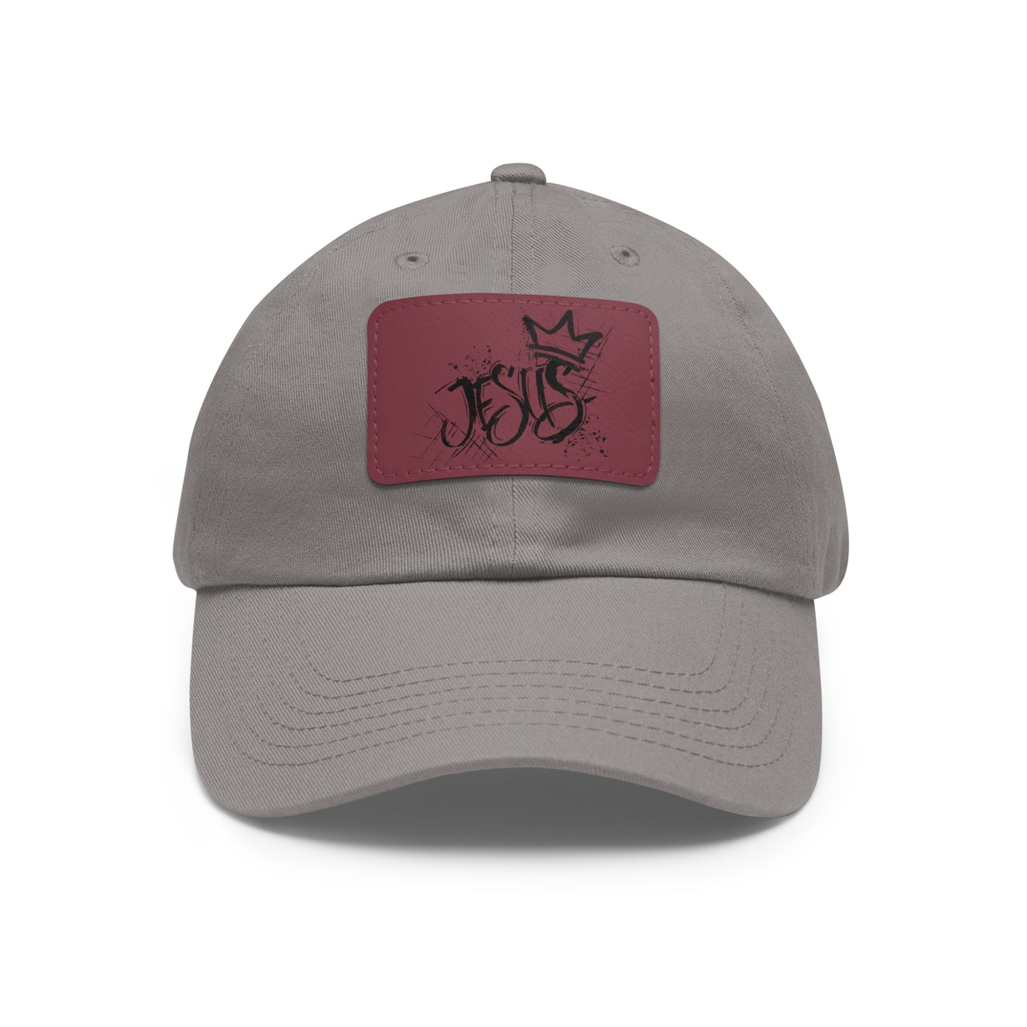 King Jesus baseball cap with leather patch