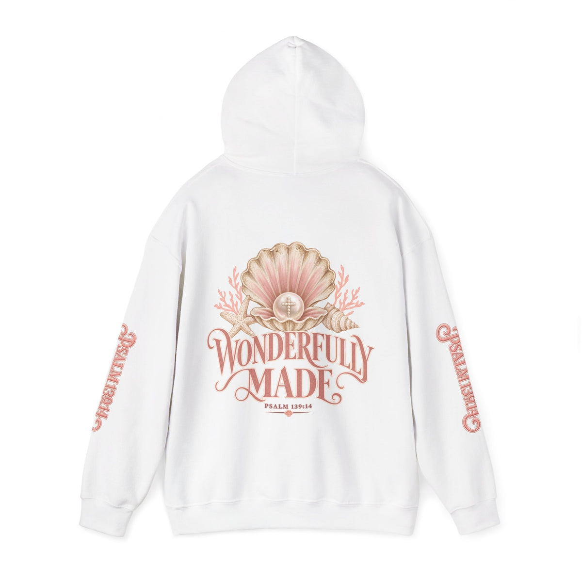Wonderfully Made Hoodie — Floral Pearl Backprint Hooded Sweatshirt