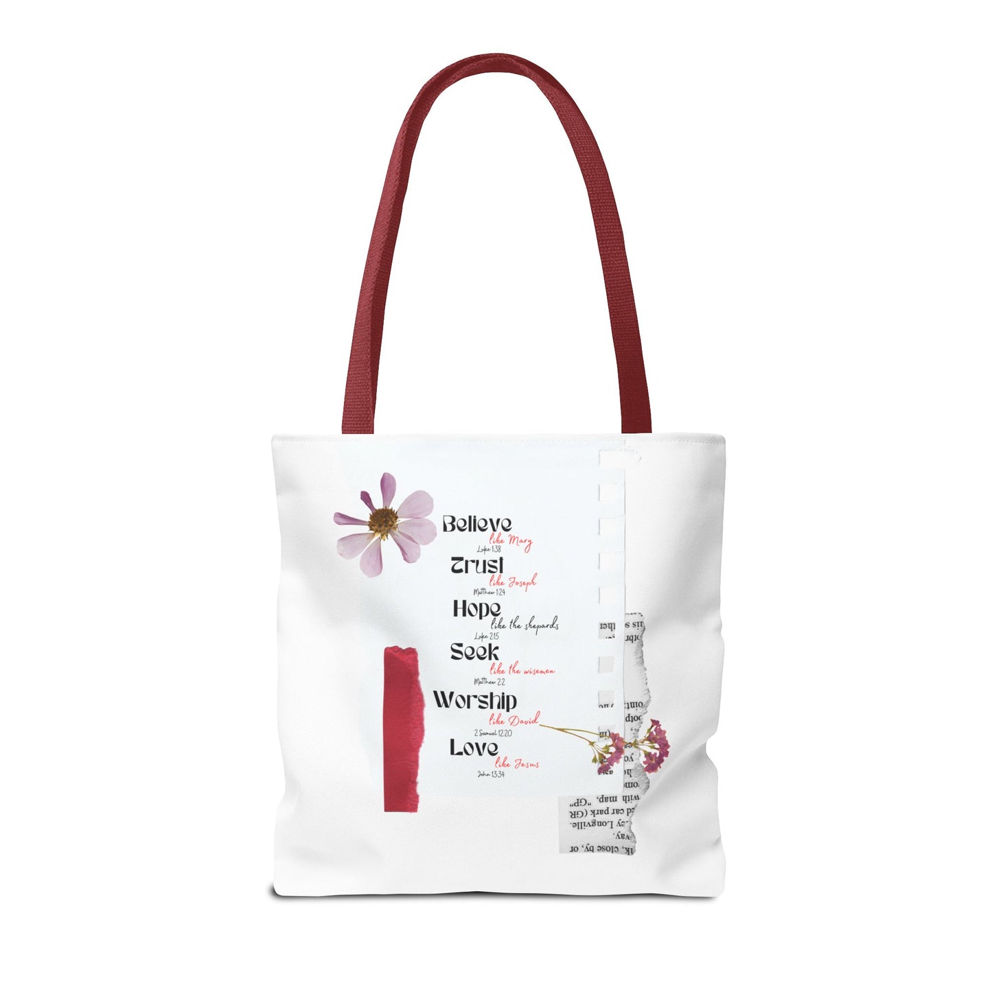 Believe Like Mary Tote Bag
